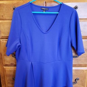 LANE BRYANT Pointy Hem Dark Purple Top Sz 14/16 Only worn once!
